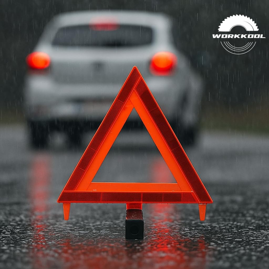 Warning Triangle, Safety Triangles Dot Approved Roadside Triangle Reflectors Reflective Safety Triangle Emergency Triangles,3 Packs(Without Sands) image number 1