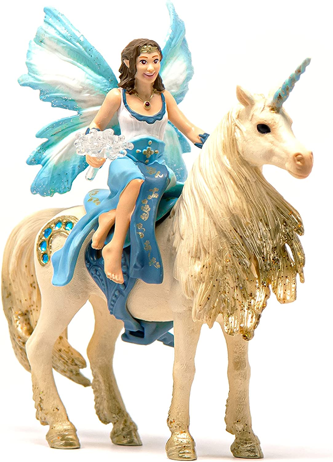 Schleich Bayala Unicorn Toys for Girls and Boys Mermaid Eyela Doll Riding on Golden Unicorn Figurine, Ages 5+ image number 1