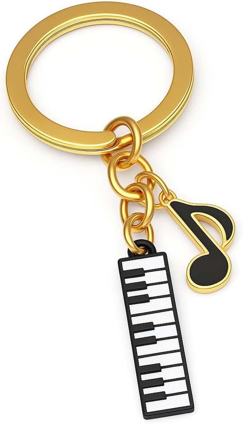 Music Keychain,Musicians Key Chains for Bag Charms,Cute Keychains Gift for Musician Girls - Microphone Note image number 3