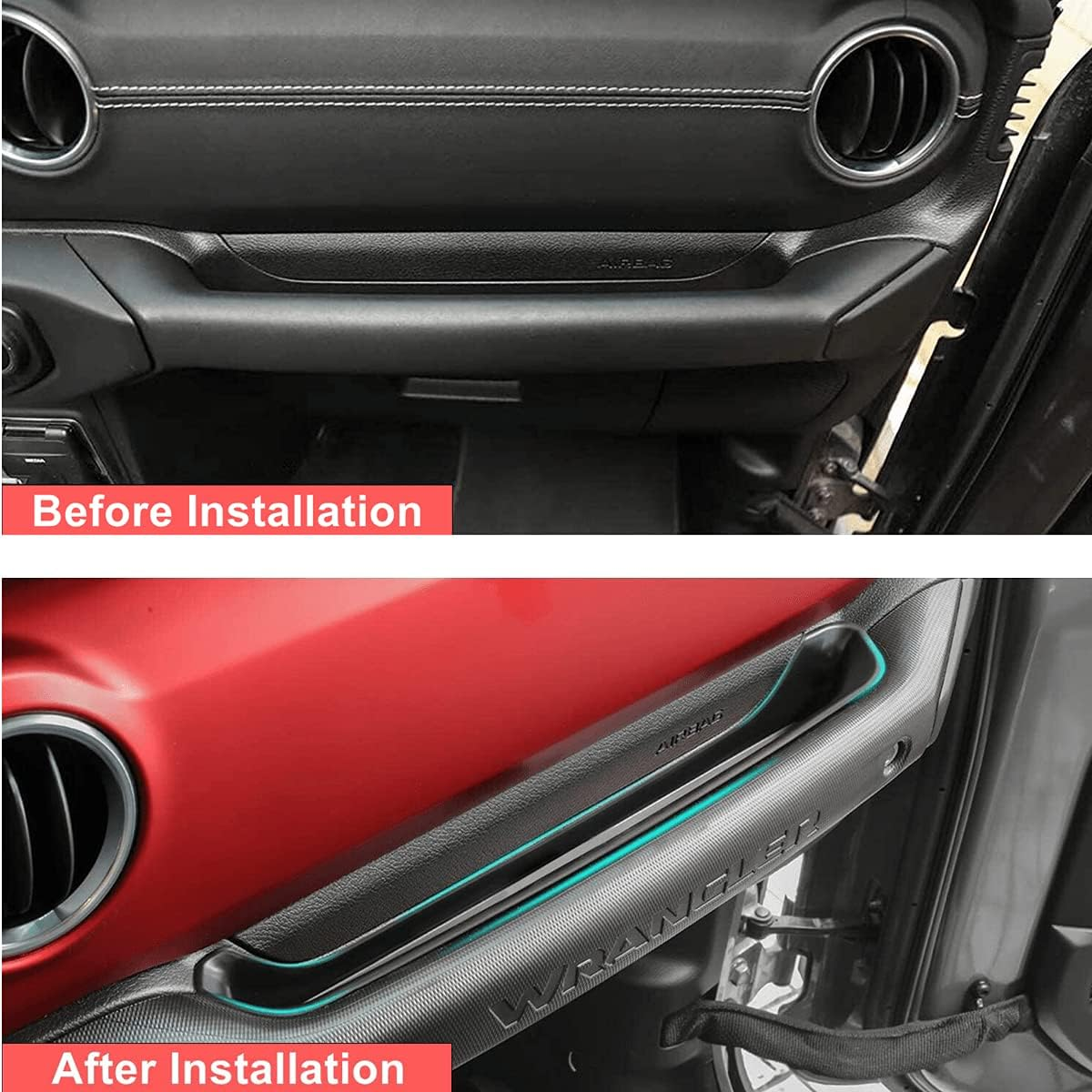 Jeep Wrangler JL Grab Tray Passenger Organizer Storage Compartment Tray Organizer Grab Handle Box Compatible with 2018-2021 Jeep Wrangler JL JLU &2020 Jeep Gladiator JT, Interior Accessories image number 1