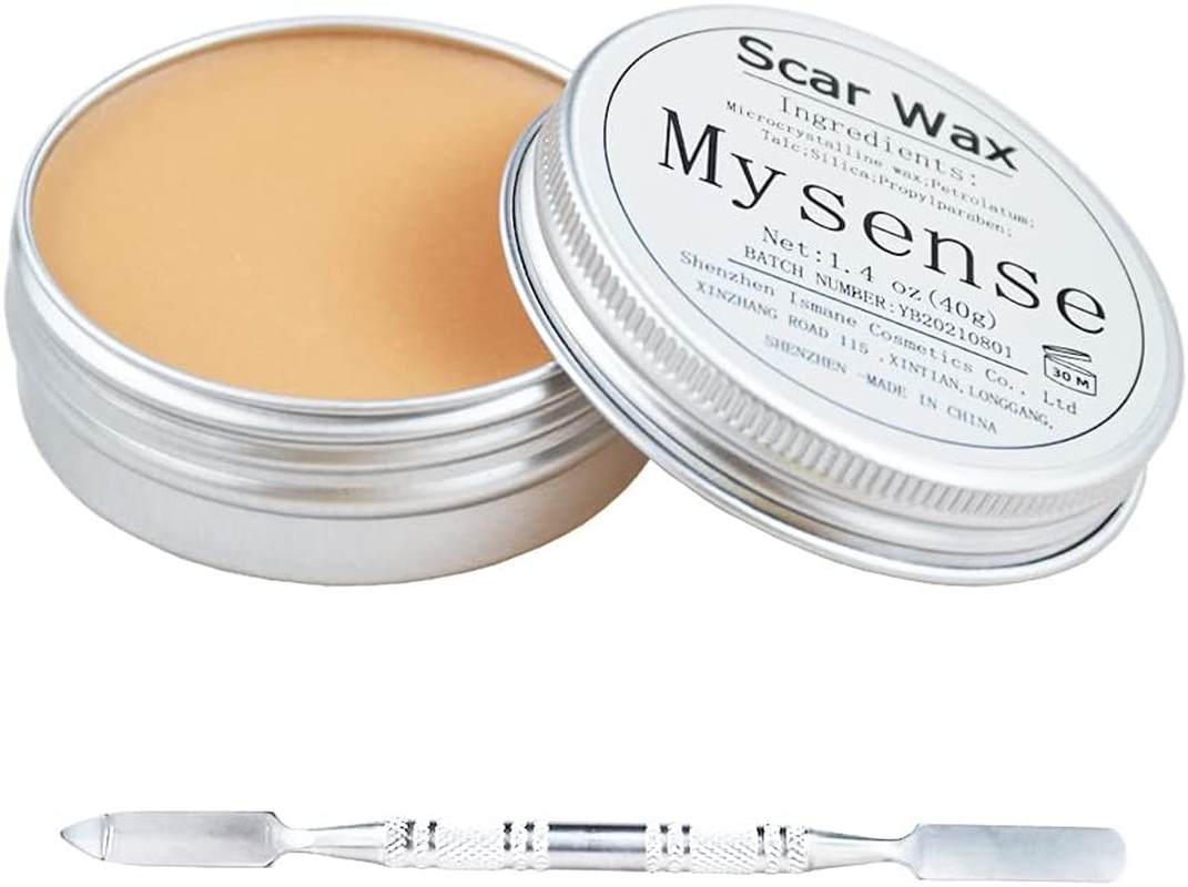 Mysense Scar Wax Kit - Special Effects Fake Casting Wounds - Body Paint Halloween Fake Nose Zombie Costume Makeup SFX Spatula 40G image number 2