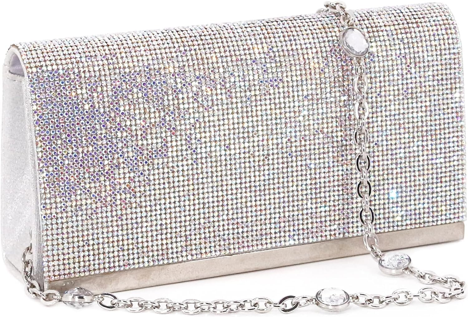 Rhinestone Bag Chain Extender Purse Chain Strap Crystal Handbag Chains Shoulder Crossbody Bag Replacement Metal Chain Bag Accessories