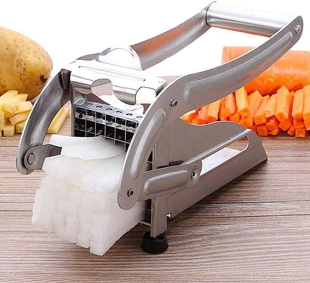Potato Chipper,Vegetable Veggie Machine,French Fry Cutter,Manual Potato Strip Cutter,Stainless Steel Cutting Machine, for Potato, Onion,Vegetables,Cucumber image number 4
