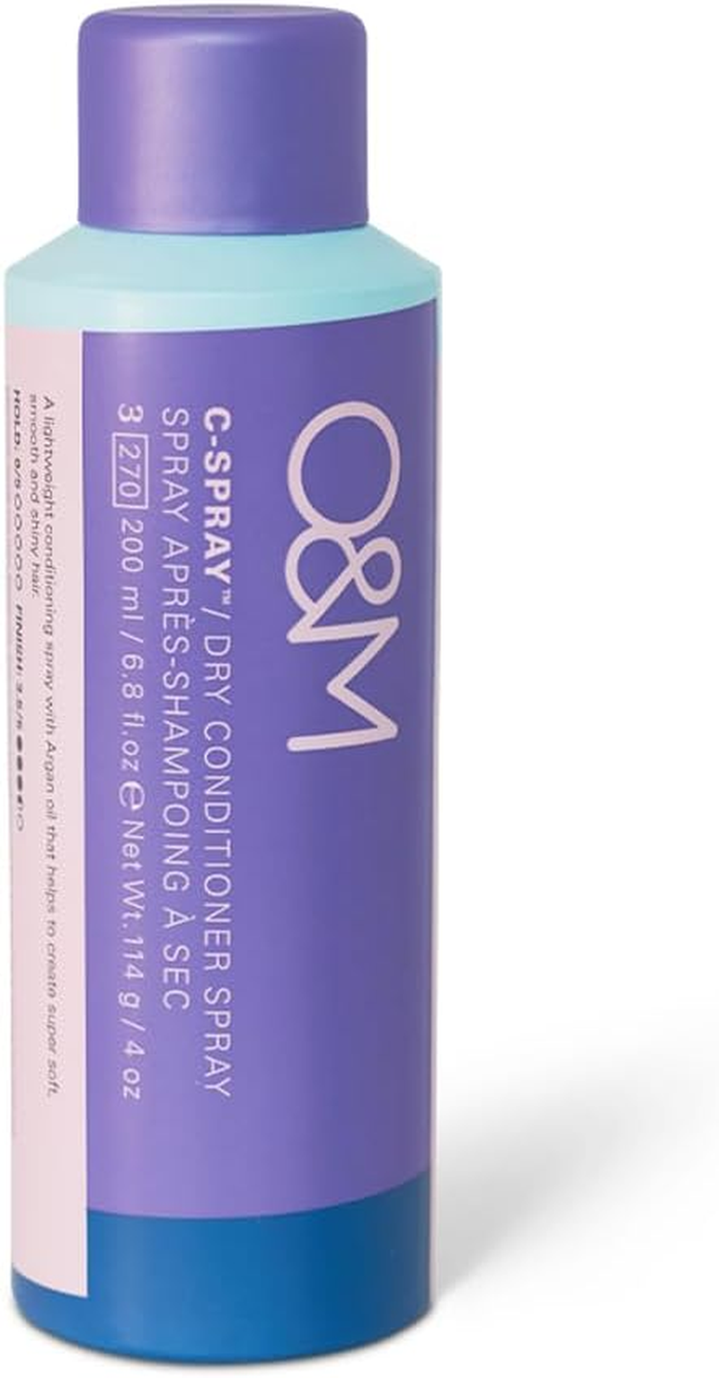O&M C Spray Dry Conditioner Spray- 200Ml- anti Humidity,. Anti-Static, Softens and Smooths Hair between Washes. Clean from Sulfates, Parabens, Silicones, Phthalates & Gluten, PETA Certified & Vegan image number 1