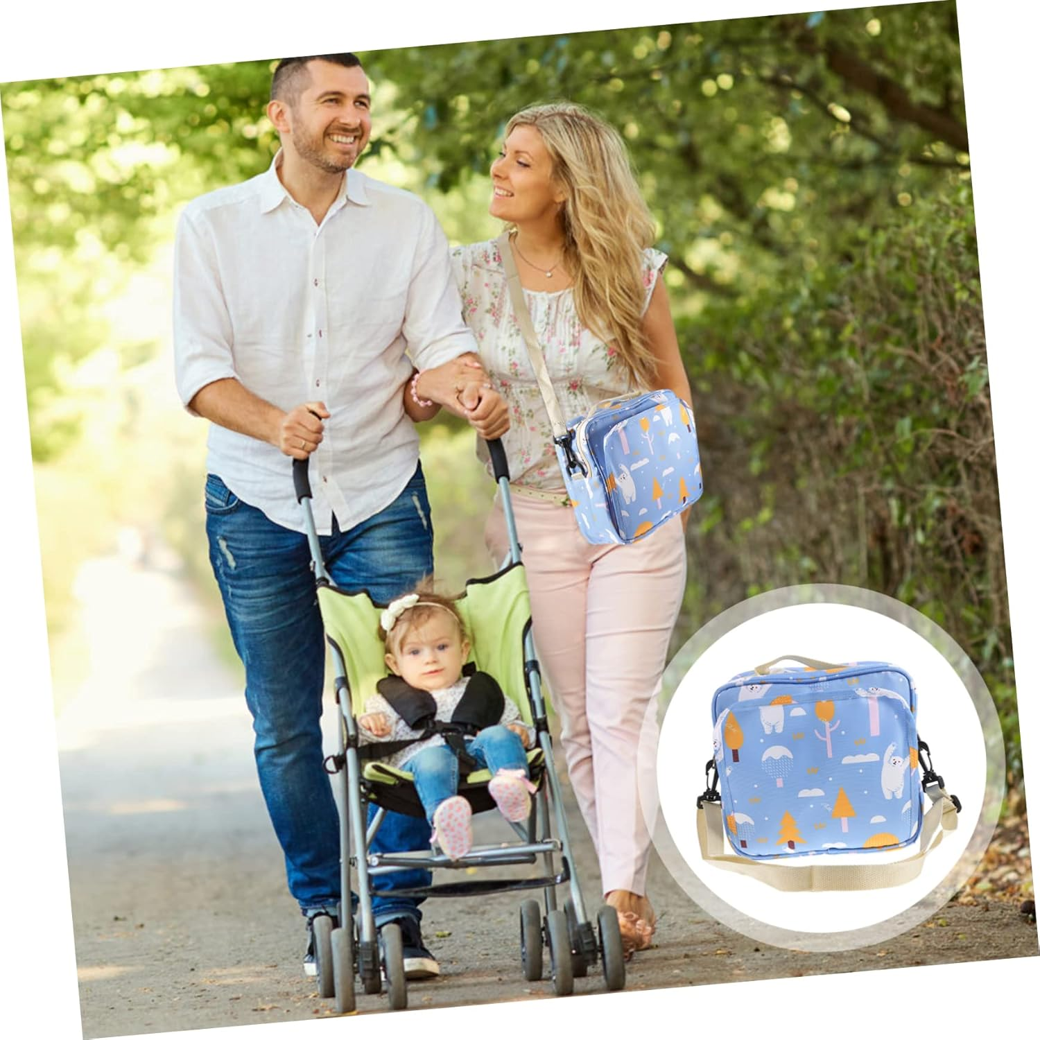 Large Portable Diaper Bag Tote for New Moms Multifunctional Baby Diaper Organizer Tote Shoulder Strap Travel and Outdoor for Mommy Care image number 2