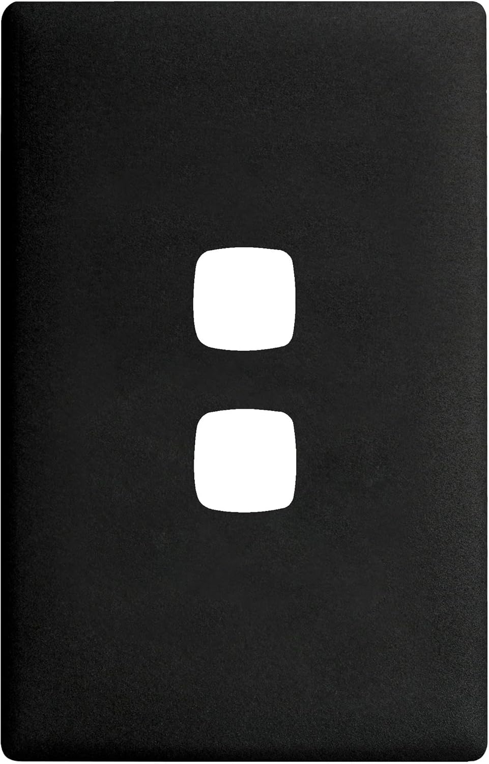 HPM Linea 2 Gang Coverplate, 82 Mm Length X 127 Mm Width, Only Black