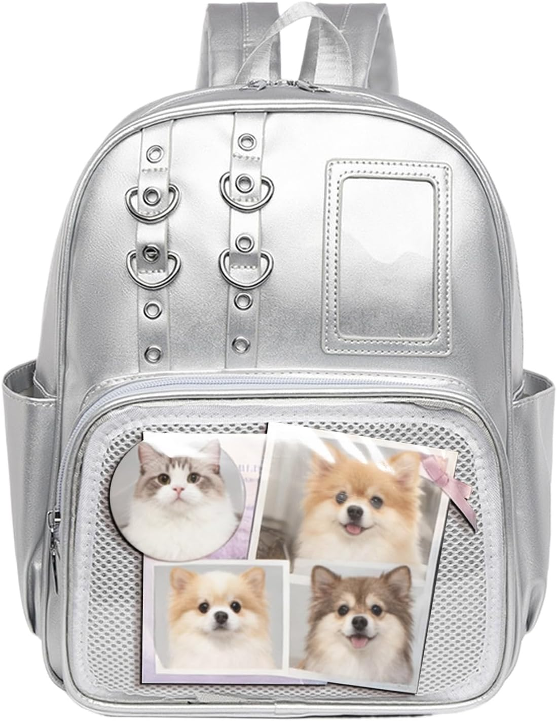 PU Bag - Aesthetic Storage Pouch with Pin Board,Badge Display Purse,For Travel Luggage Hiking Comic Con Work Fitness Everyday Sports Outdoors