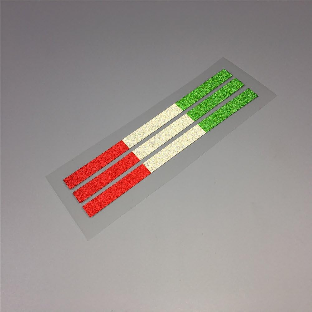 DXYMOO 2Lots National Flag Italy Motorcycle Helmet Car Sticker Decal Auto Exterior Accessories 120X8Mm