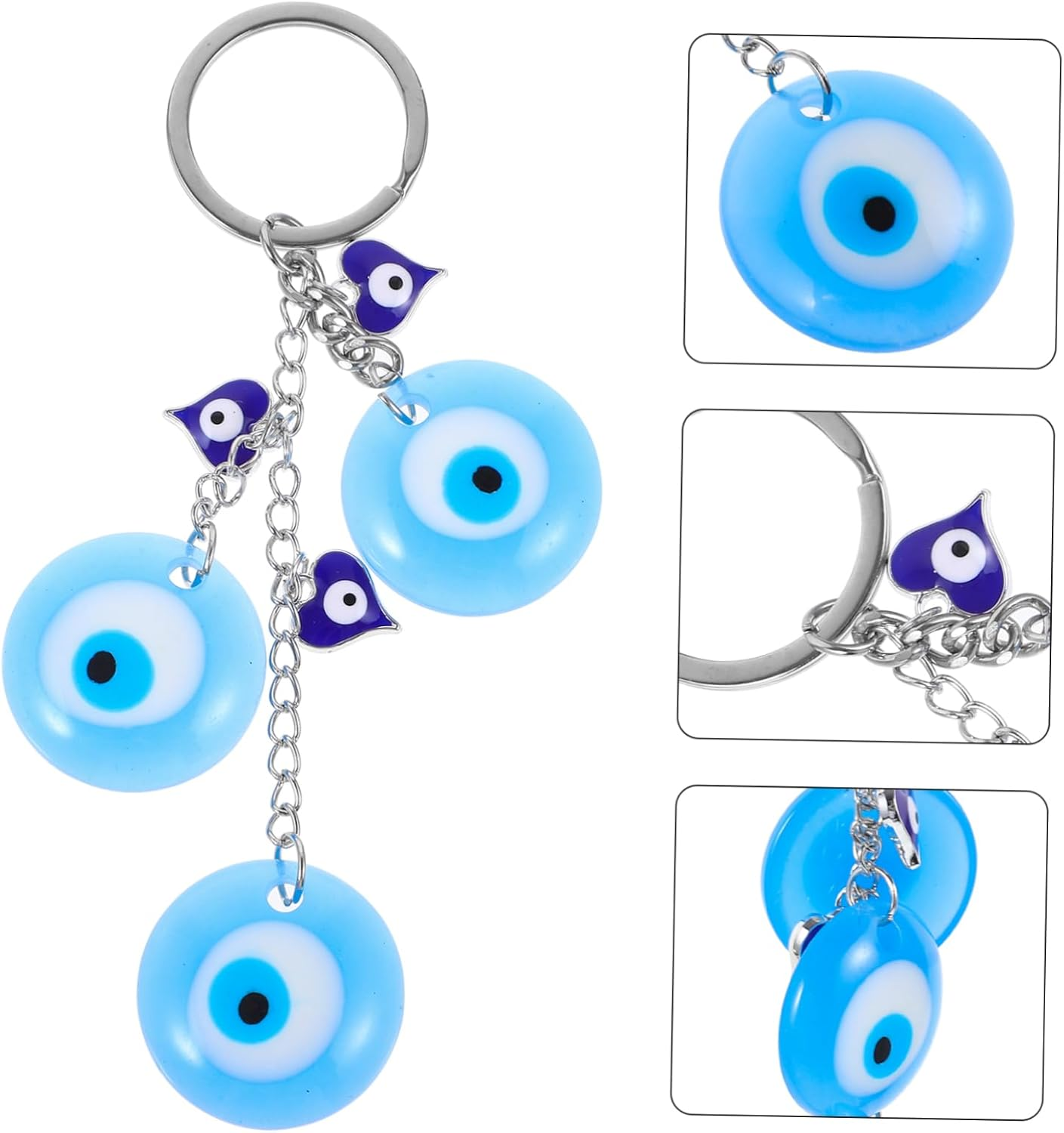 Holibanna Colorful Beads Keychain Evil Eye Key Chain for Women Backpack Pendant Bag Decoration Key Chain Accessories Stylish image number 2
