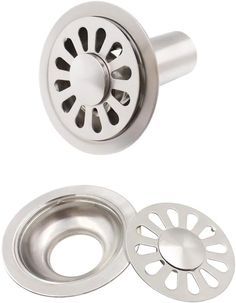 Sagasave 100Mm X 100Mm round Deep Water Floor Drain, Stainless Steel Brushed Surface Shower Drain, Floor Drain for Bathroom Toilet Kitchen Laundry Garden