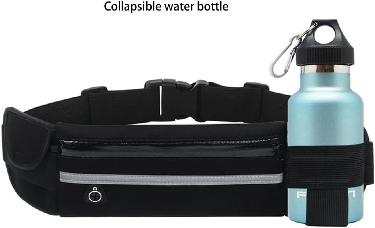 Running Belt, Waist Belt,Waist Pack Bag for Running,Hiking Cycling Workout,Reflective Runners Belt,Jogging Pocket Belt,Running Waist Belt,Money、Phone、Water Bottle Holder for Travelling image number 1