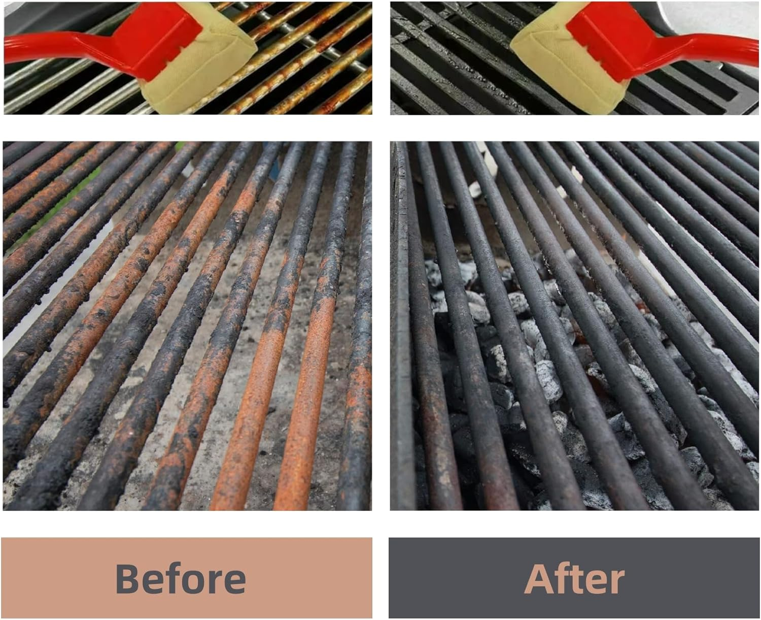 Grill Brush BBQ Scraper Steam Cleaning Bristle Free Heat-Resistant Safe for All Grill Types Cast Iron Stainless Steel Grates Barbecue Cleaner Accessorie Tool image number 6