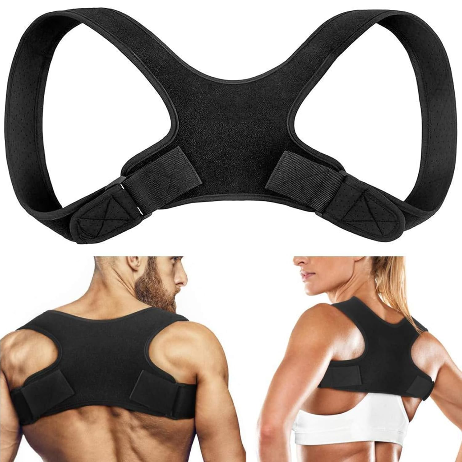 Posture Corrector，Annuoyi Posture Corrector for Women and Men,Adjustable Posture Corrector, Shoulder Brace, Helps Relieve Back Pain and Neck Pain - Promotes Good Posture image number 2