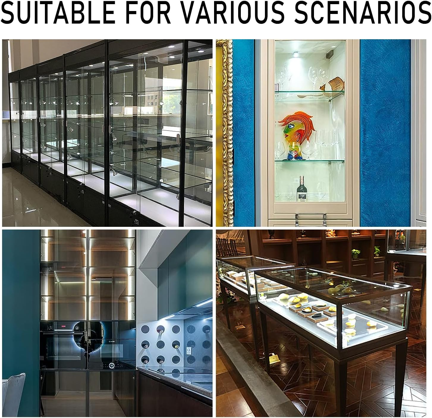 5 Pcs Showcase Locks, Zinc Alloy Security Case Locks No Drill Sliding Glass Door Ratchet Lock Drawer Display Case Locks with Different Keys for 2-6Mm Thick Door image number 1