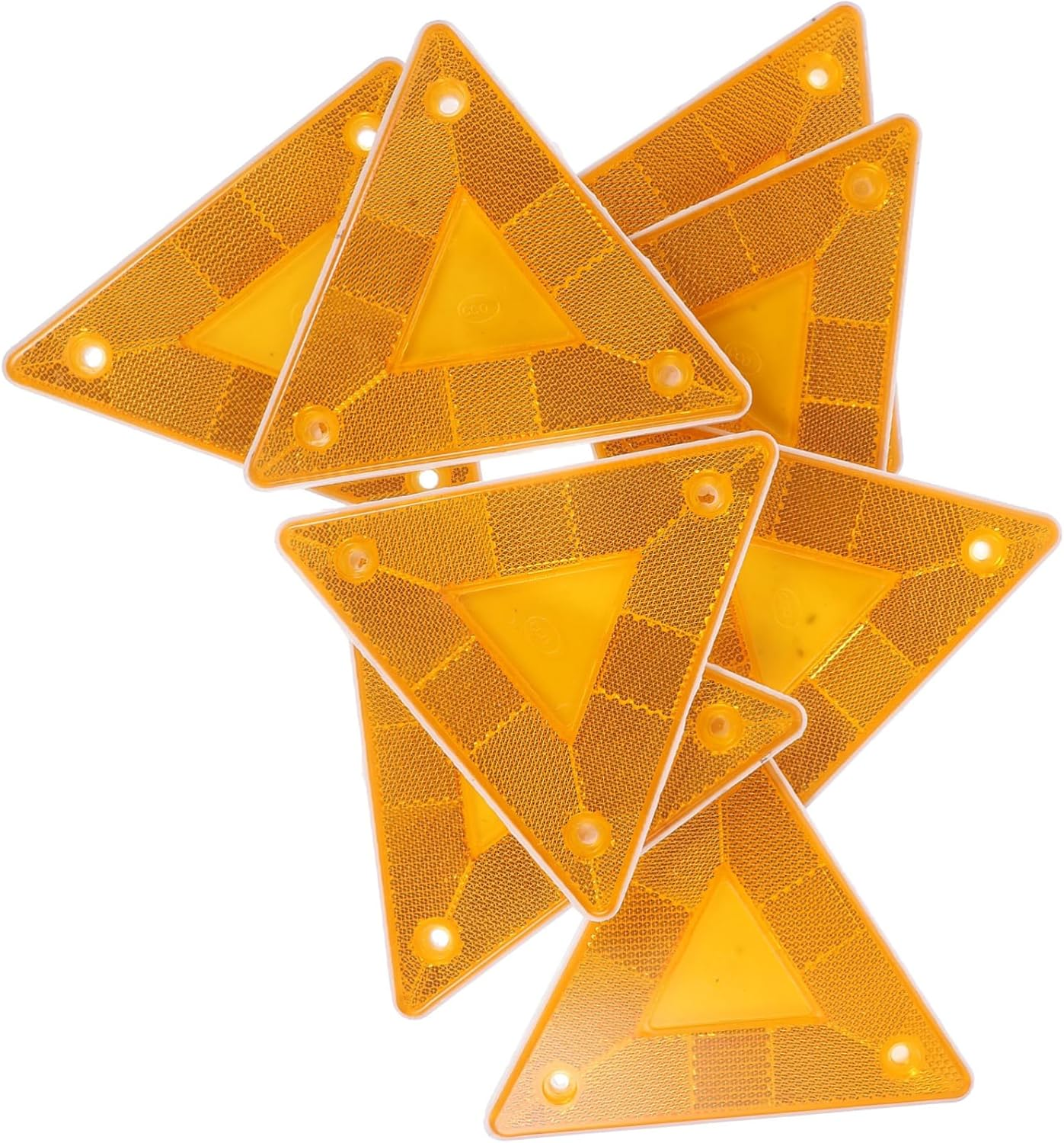 KICHOUSE 8Pcs Reflective Triangle Sign Slow Moving Vehicle Car Safety Sign Reflector Strip