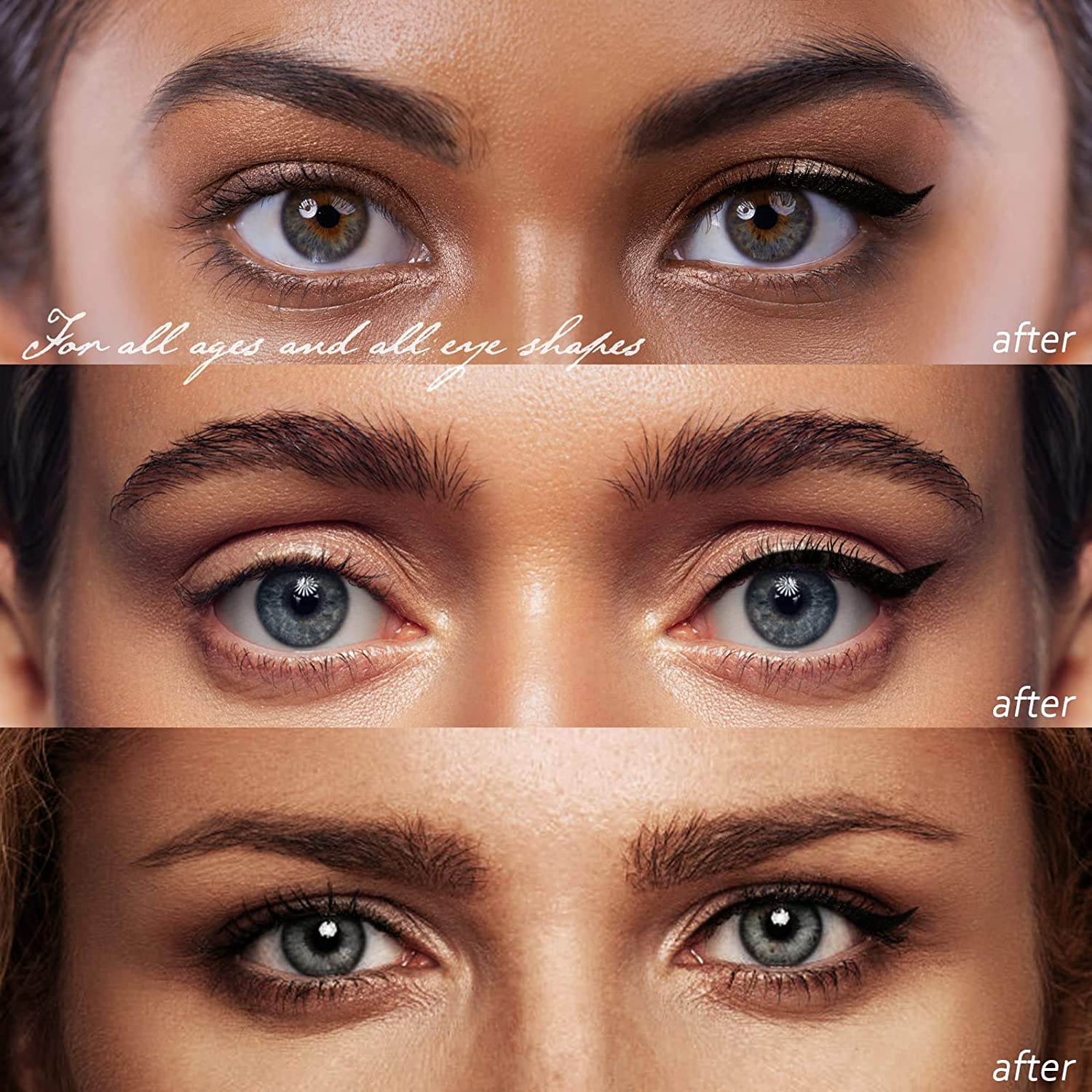 Anglicolor Eyeliner Stamp,2Pcs Liquid Eyeliner,Waterproof Black Eyeliner Pen,Winged Eyeliner Stamp,Smudgeproof Long Lasting Eye Liner,Eye Make-Up,Eyeliner Stencil (01A, 37G) image number 3