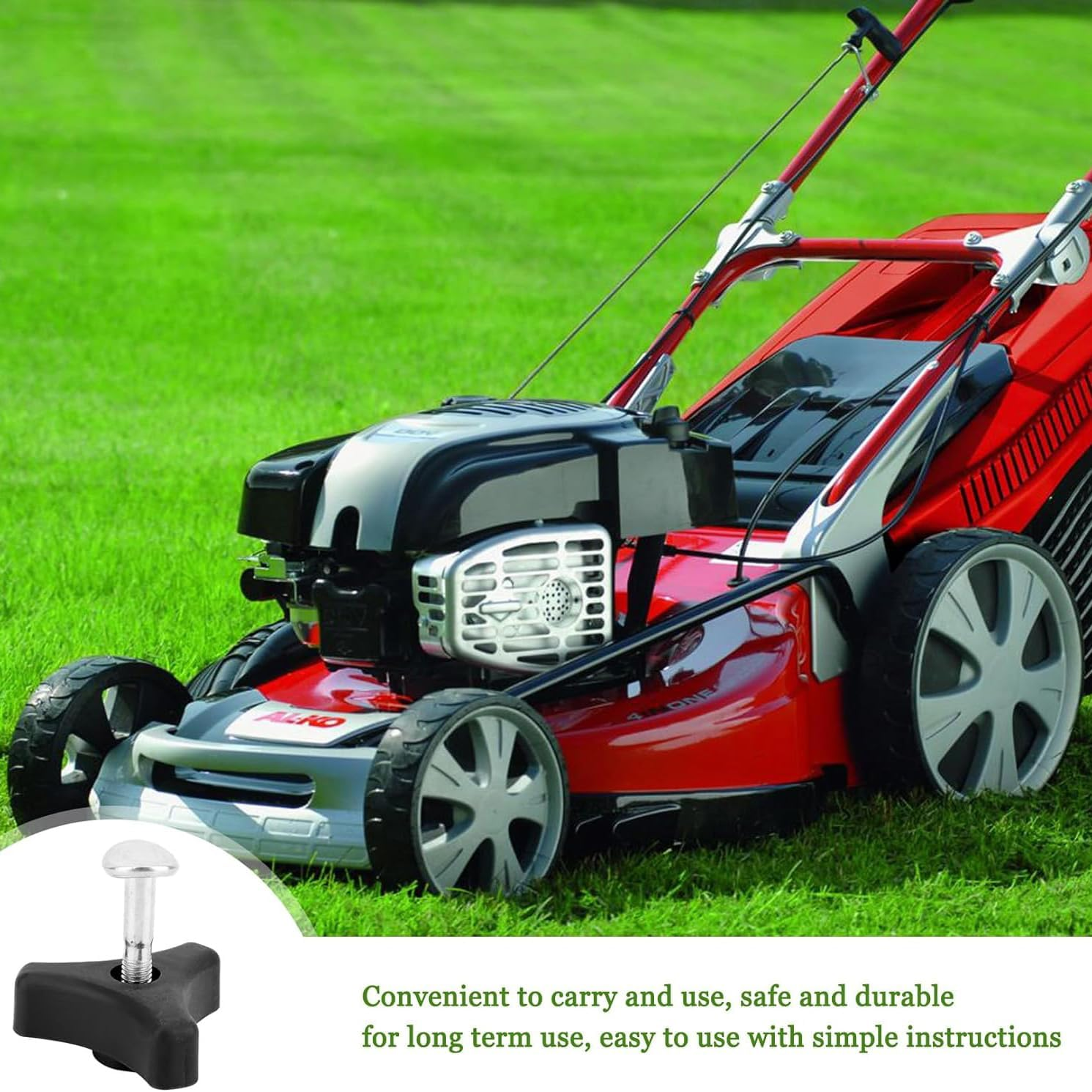 4 Sets Triangle Handle Knob Nut Screw Bolt Set for Lawn Mower Machine,Lawn Mower Handle Knobs Nut Bolt,Triangular Handle Fastening Screw Set,Triangle Handle Knob Nut Screw Bolt Lawn Mower Handle Bolts image number 3