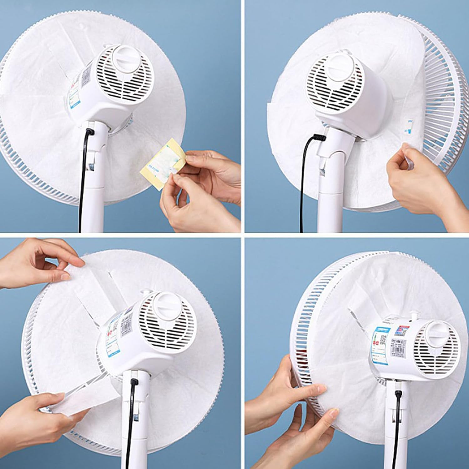 Fan Net Guard, Electric Fan Dust Cover, Electrostatic Adsorption Filter Easy Removal Long-Lasting Guard for Home Office Colleagues Family Friends image number 4