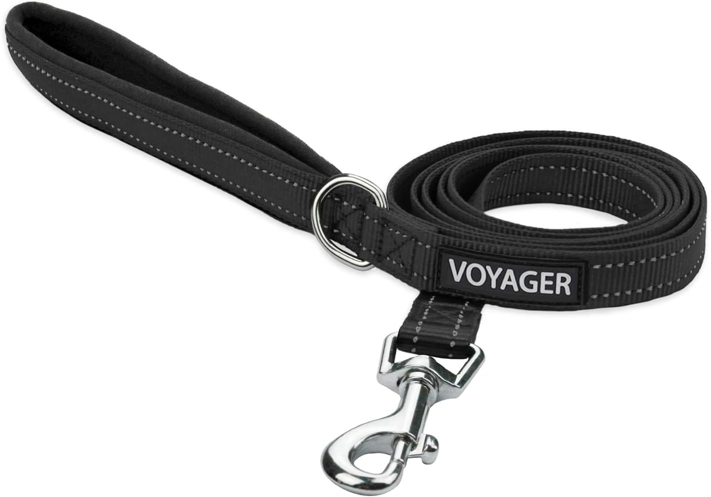 Voyager Reflective Dog Leash with Neoprene Handle, 5Ft Long, Supports Small, Medium, and Large Breed Puppies, Cute and Heavy Duty for Walking, Running, and Training - Fuchsia (Leash), S image number 3