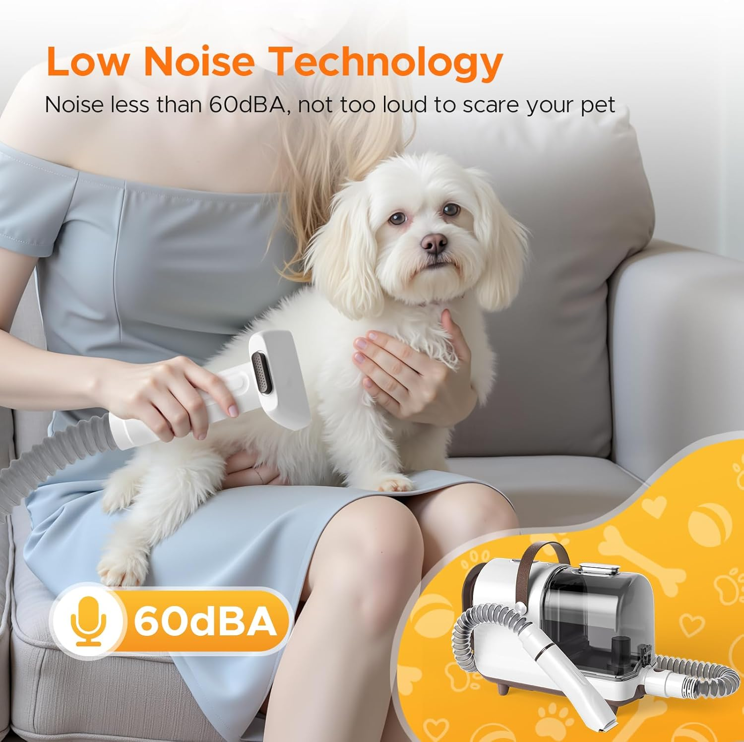 Omebel Pet Grooming Vacuum,Dog Grooming Vacuum for Shedding with 7 Pet Hair Removal Tool, Pet Vacuum Grooming Kit for Dogs and Cats,3L Capacity Dust Cup Picks up 99% Pet Hair image number 3