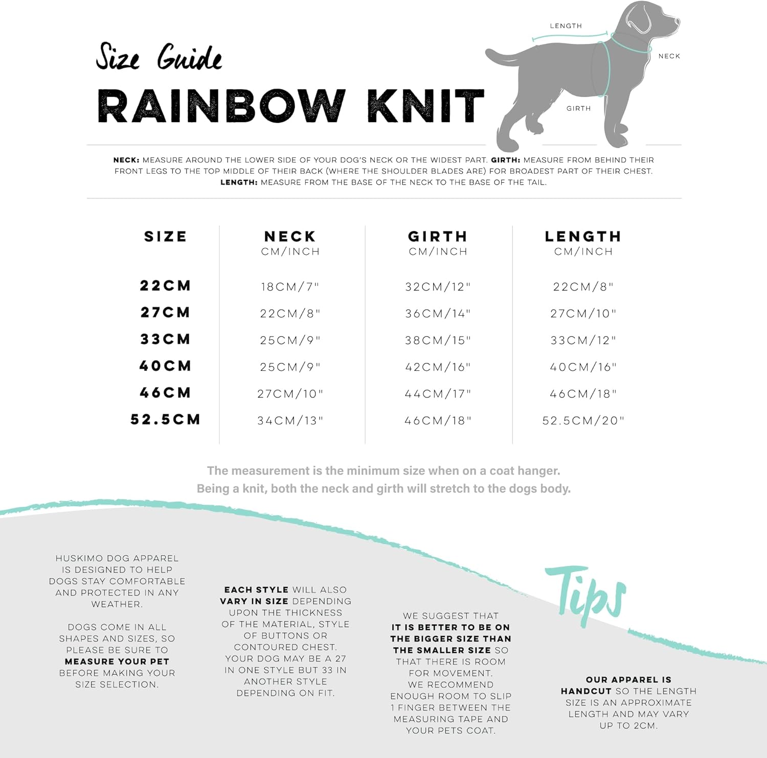 Huskimo Rainbow Dog Jumper, Grey, 52.5Cm image number 4