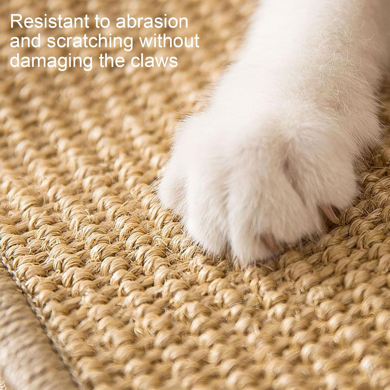 Pack of 2 Cat Scratching Mat, Natural Sisal Rug, Cat Scratching Mat, Non-Slip Scratching Boards Sisal Mat, Cat Floor Scratching Pad, Cat Scratching Furniture, Corners Scratch Protection for Sofas image number 1