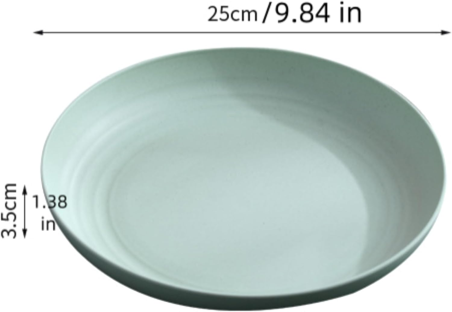 4 Pack Wheat Straw Plates Reusable Dinner Plates, Durable & Lightweight, Perfect for Home, Parties, Camping, and Outdoor Use Dishwasher Safe (25CM 9.8IN) image number 3