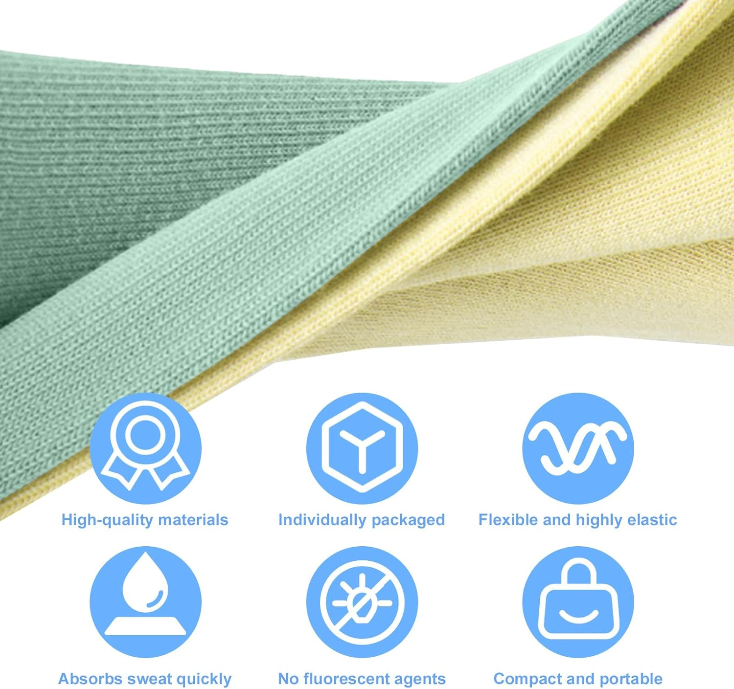 7-Pairs Disposable Travel Socks &ndash; Travel Essentials Single-Use Compression Socks for Men & Women Calf Crew Socks Comfortable Soft Cotton and Lightweight 7 Pairs image number 4