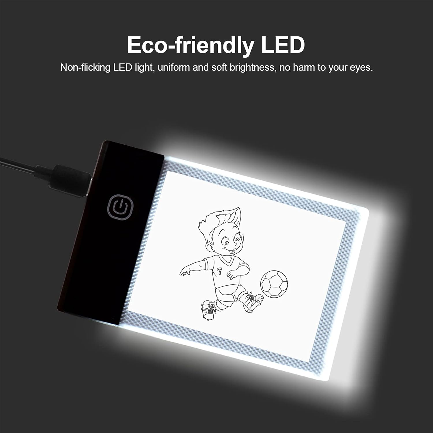 Super Mini LED Light Pad Ultra-Thin Light Box USB Powered Dimmable Brightness Artcraft Tracer for Children Students Adults Drawing Tracing Practise Calligraphy Flipbook Flip Books Animation Cartoon image number 6