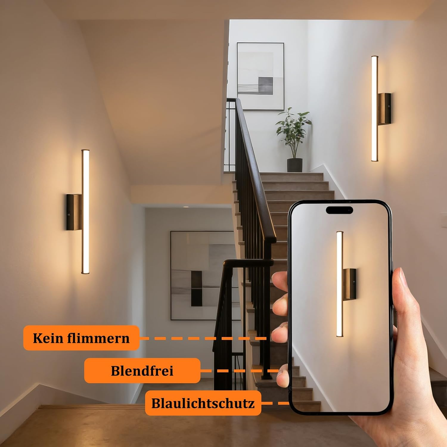 Laittiin LED Ceiling Light - 6W Black Entrance Lighting 3000K Warm White Kitchen Lighting Indoor Ceiling Light Modern Design for Kitchen, Bedroom, Stairs or Living Room image number 4