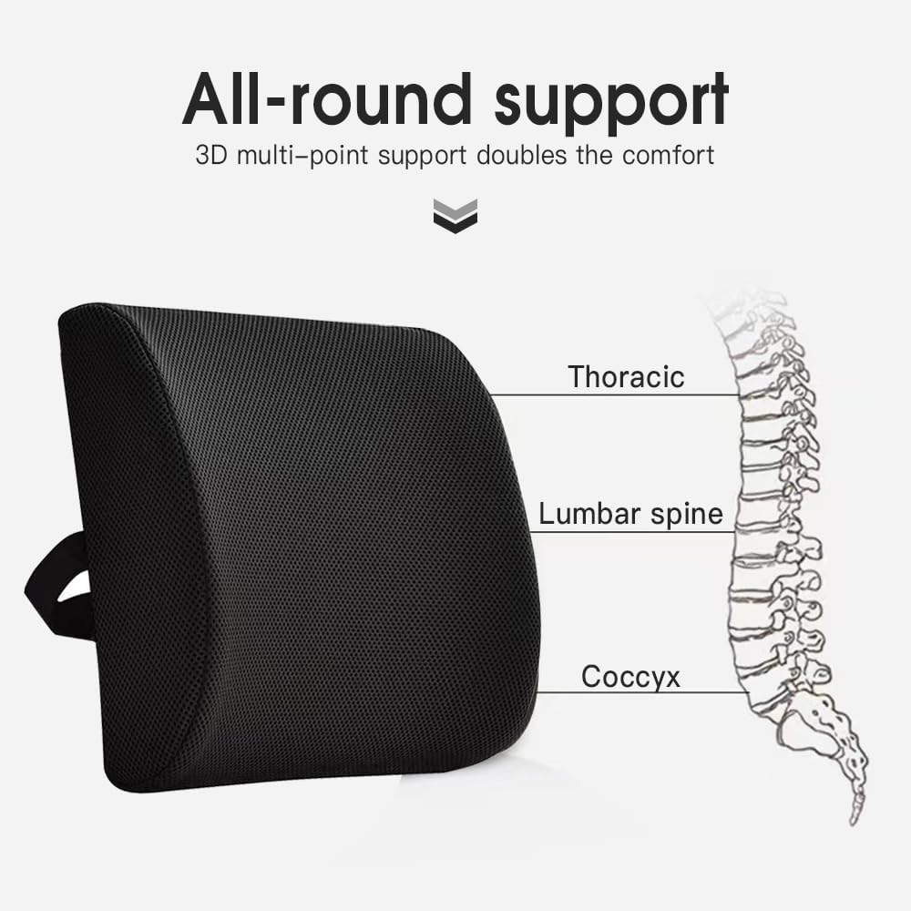 Lumbar Support Pillow Improves Posture, Superior Office Chair Back Support for Gaming and Desk Chairs, Versatile Use Lower Back Cushion Pillow for Car, Couch image number 5