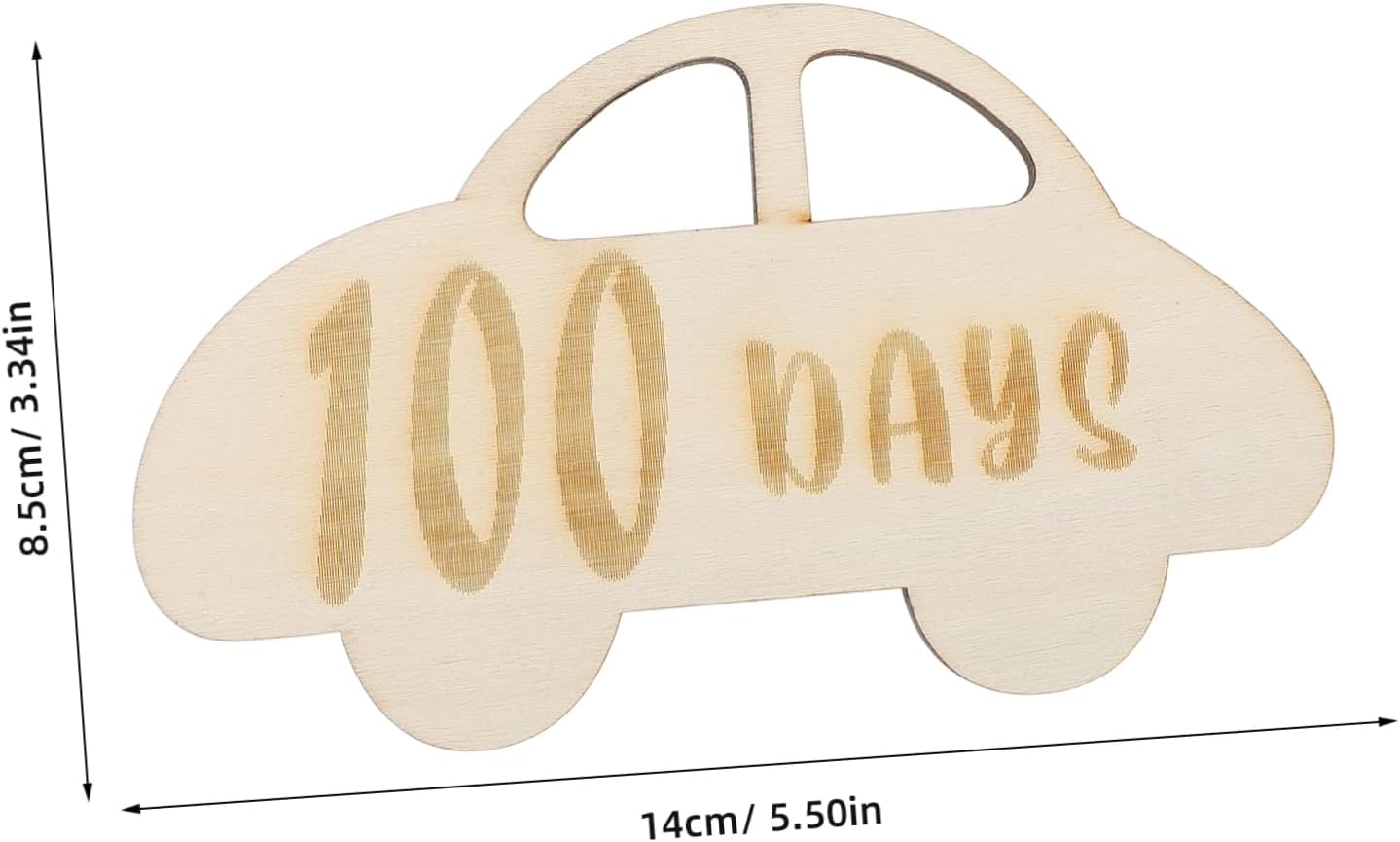KOCKSHION Wooden Milestone Marker Chip for Newborn Growth Photography Days Memory Milestone Card for Shower and Birth Announcements