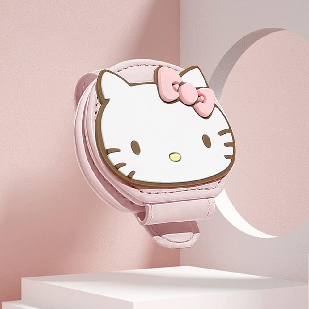 Cute Leather Sunglasses Holder Stand for Car Visor, Magnetic Eyeglass Holder, Sunglass Visor Clip for Car Interior, Car Accessories for Teens(Pink) image number 5