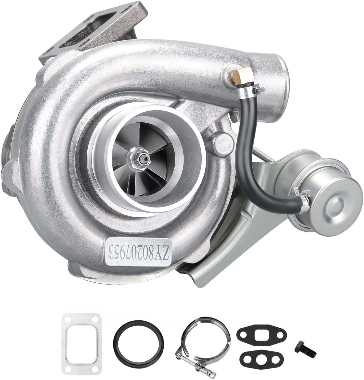 Maxpeedingrods Hybrid T3 T03 Universal Turbo Turbocharger for 4/6 Cylinder 1.5L-2.5L Engines Oil Cooled Turbine 0.63 A/R image number 4