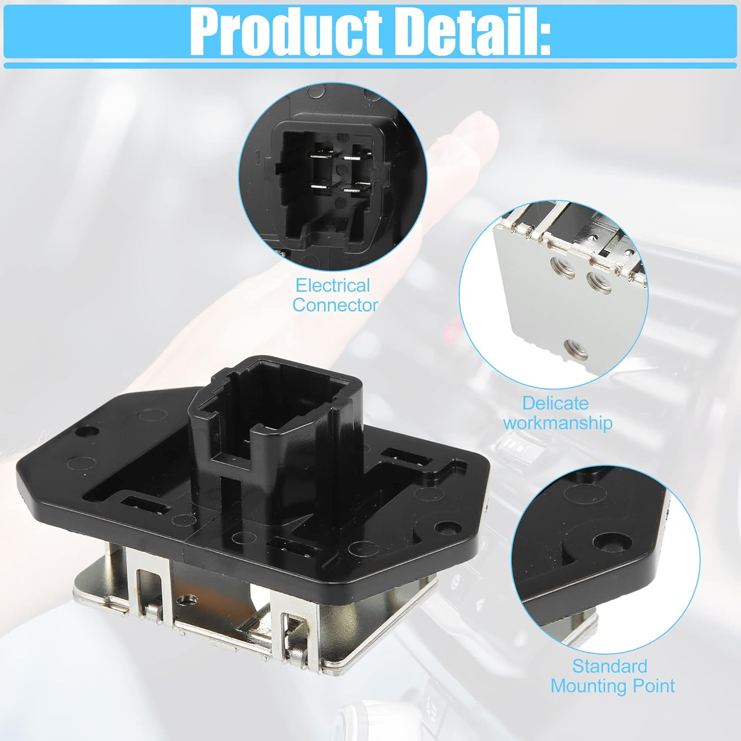 X AUTOHAUX HVAC Blower Motor Resistor AC Blower Control Module Fit for Toyota Corolla 2003-2008 No.8713802030 - Pack of 1 Black image number 2