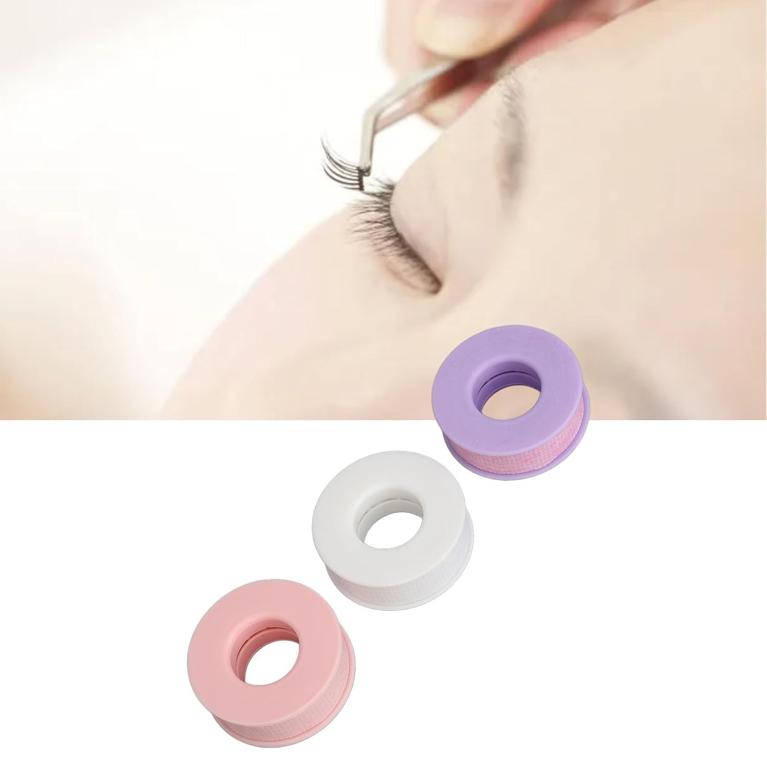 Lash Tape Breathable Soft Thin Adhesive Eyelash Extension Tape for Makeup Home 3PCS image number 2