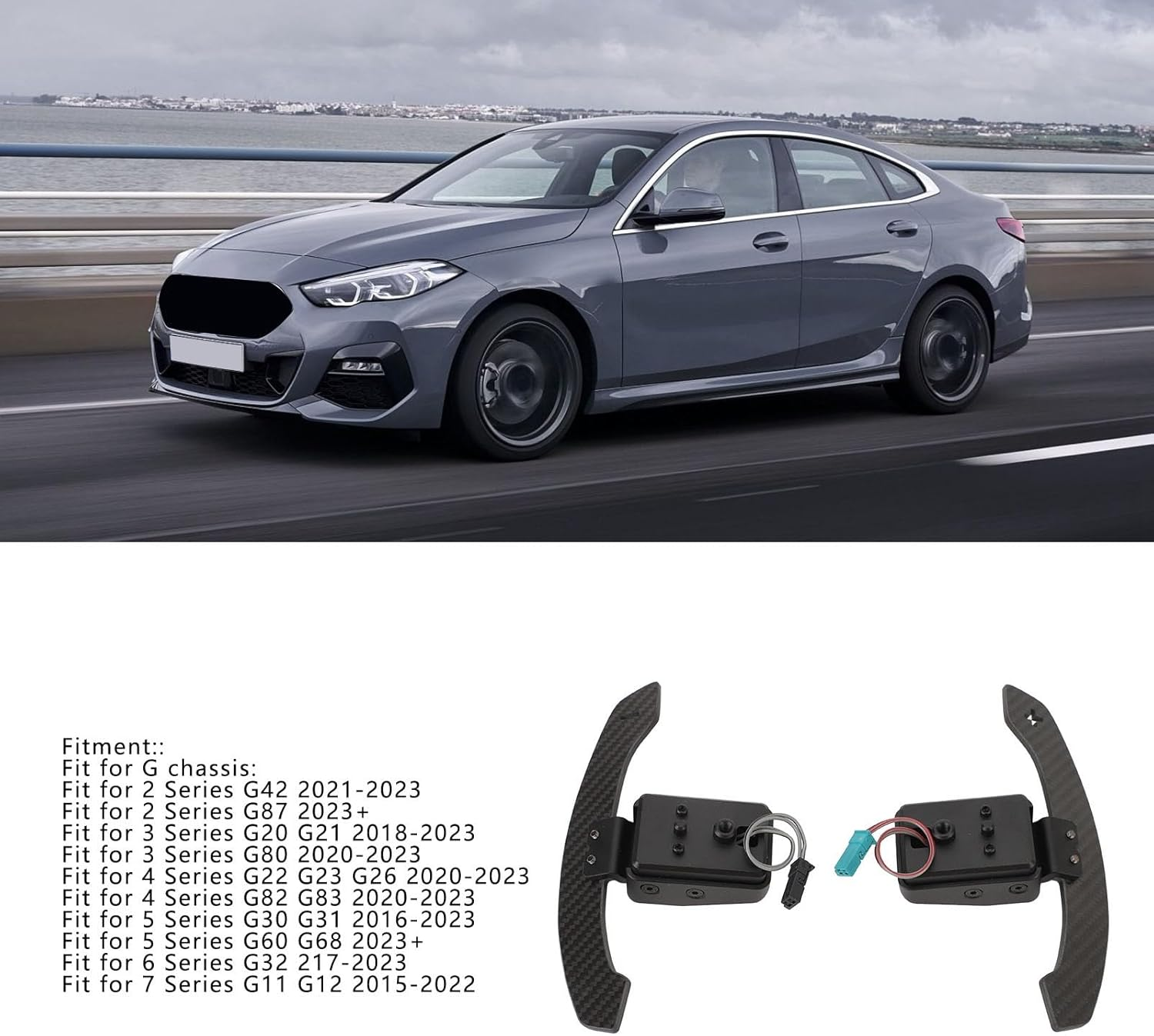 Steering Wheel Paddle for 2 Series G42 2021-2023, 3 Series G20 G21 2018‑2023, 4 Series G82 G83 2020‑2023, Universal for G Chassis Cars