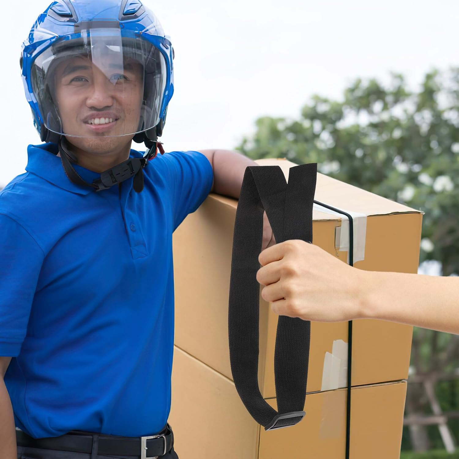 Sosoport Heavy Duty Nylon Strap Tie-Down Belt Bag Adjustable Straps and Clips for Luggage Buckles for Backpack Travel Belt Use image number 2