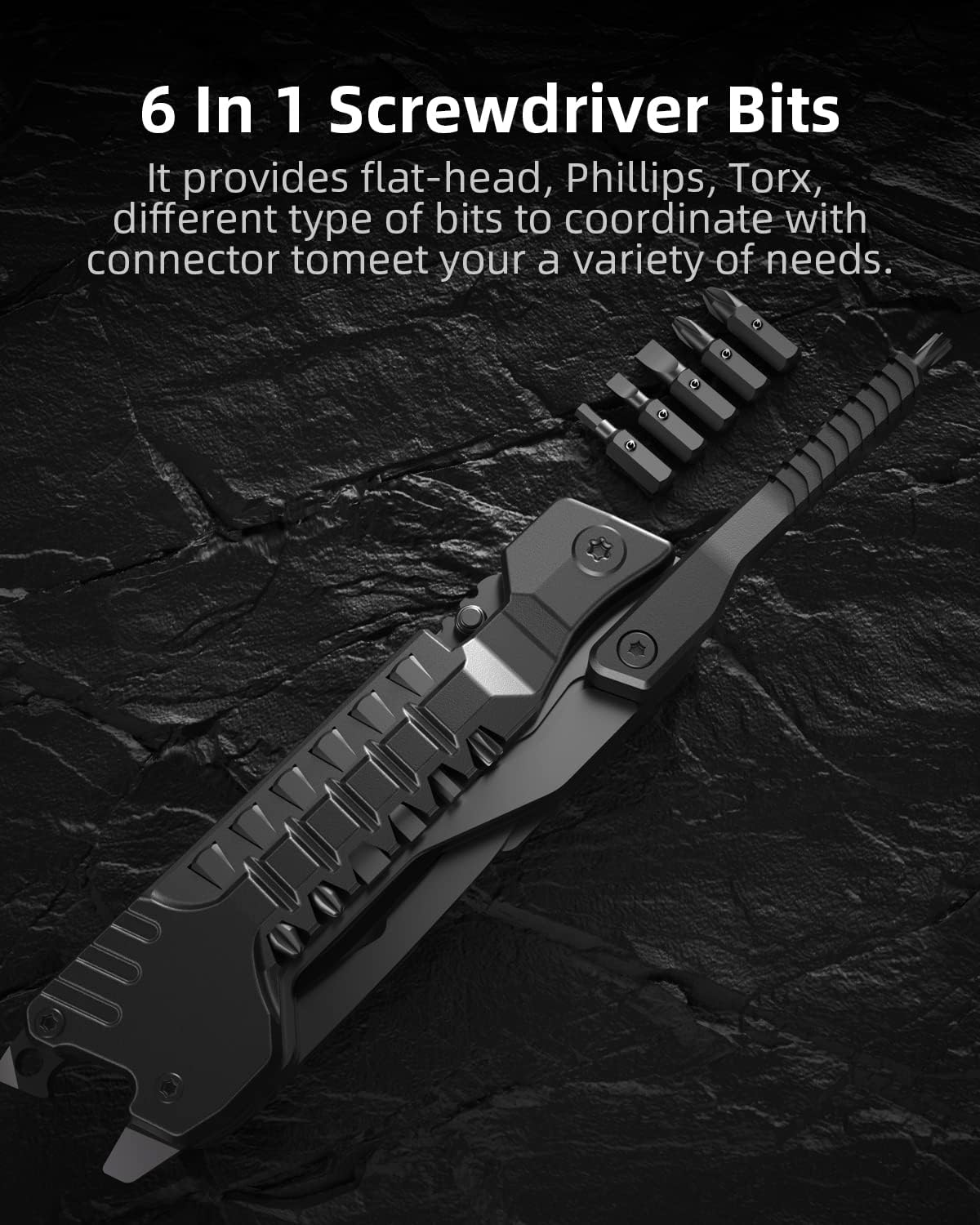 Gifts for Men Camping Accessories Multitool Gadgets for Men 17In1 Fire Start Sticks Saw Screwdrivers Bottle Opener Whistle and More Perfect for Camping Outdoor Survival image number 5