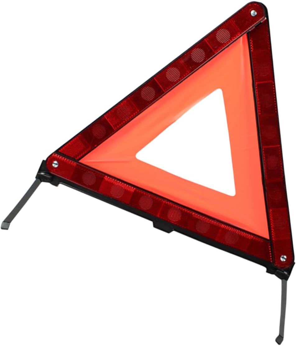 ABOOFAN Road Safety Warning Triangle Sign for Vehicles Red Reflective Triangle Roadside Warning Sign for Car Breakdown and Outdoor Use image number 5
