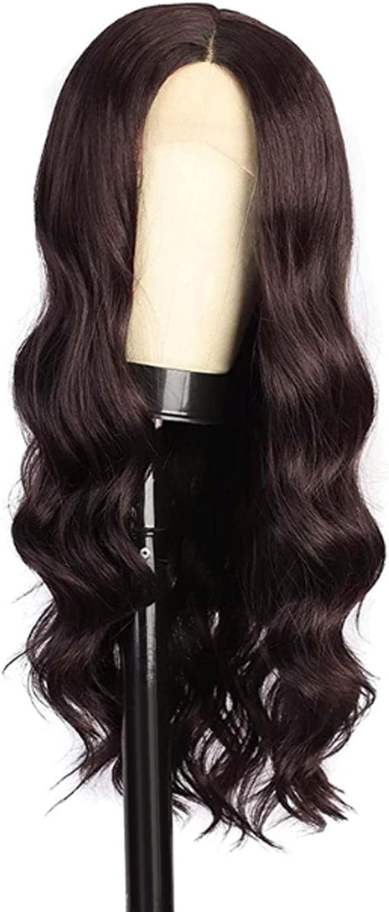 Fashion Lace Front Wig, Heat Resistant Synthetic Realistic Hairpiece Women Wavy Wig for Daily Wearing Party Halloween Decor Dating Cosplay, 24 Inches image number 1