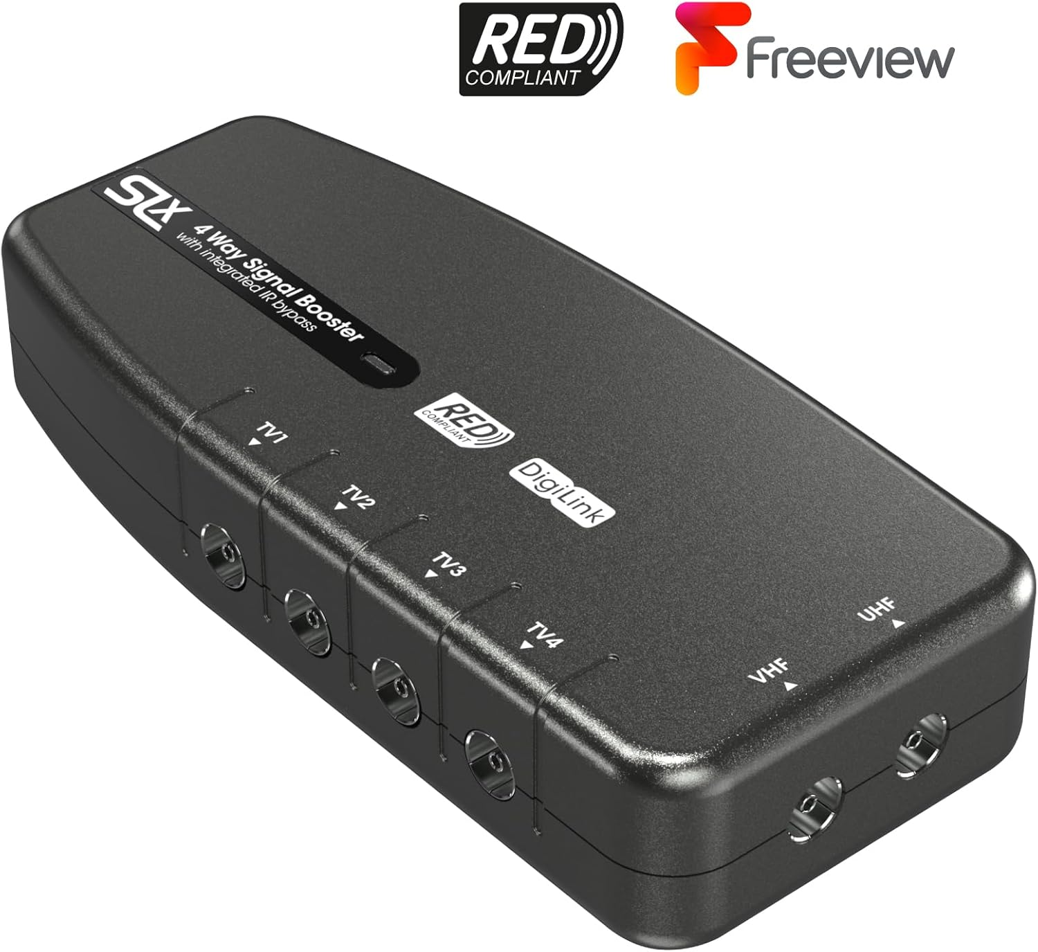 Slx Signal Booster, TV Amplifier Four Output 27820BMR - Improve Picture Quality and Channel Reception - Boost Your HD TV/FM/DAB Signal. 4 Way - for HD and Freeview image number 4
