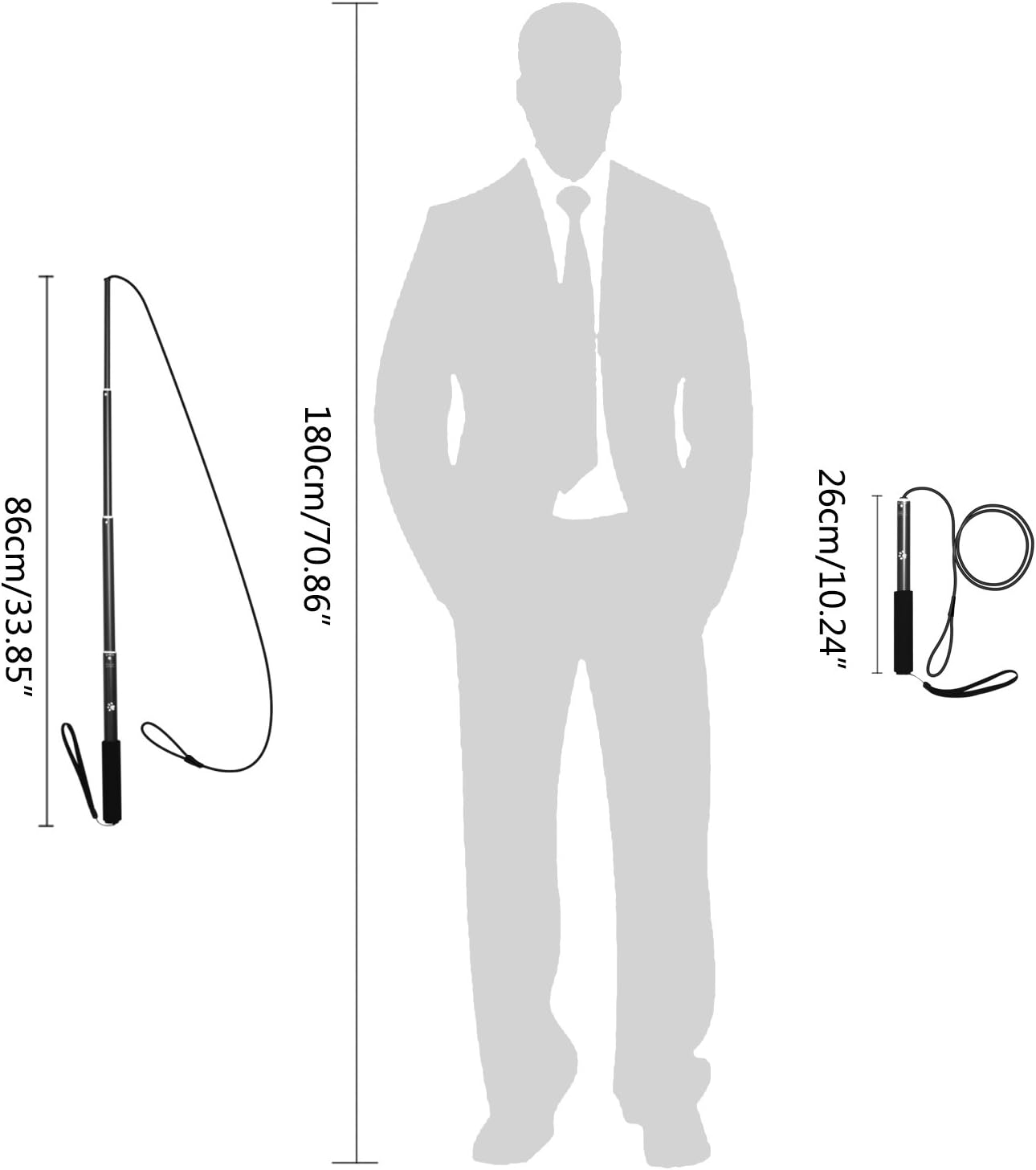 (Large) - Interactive Dog Tug Toy, ANG Extendable Dog Teaser Wand with 2 Cotton Rope Dog Toy Outdoor Playing for Pulling, Chasing, Chewing, Teasing, Training image number 5