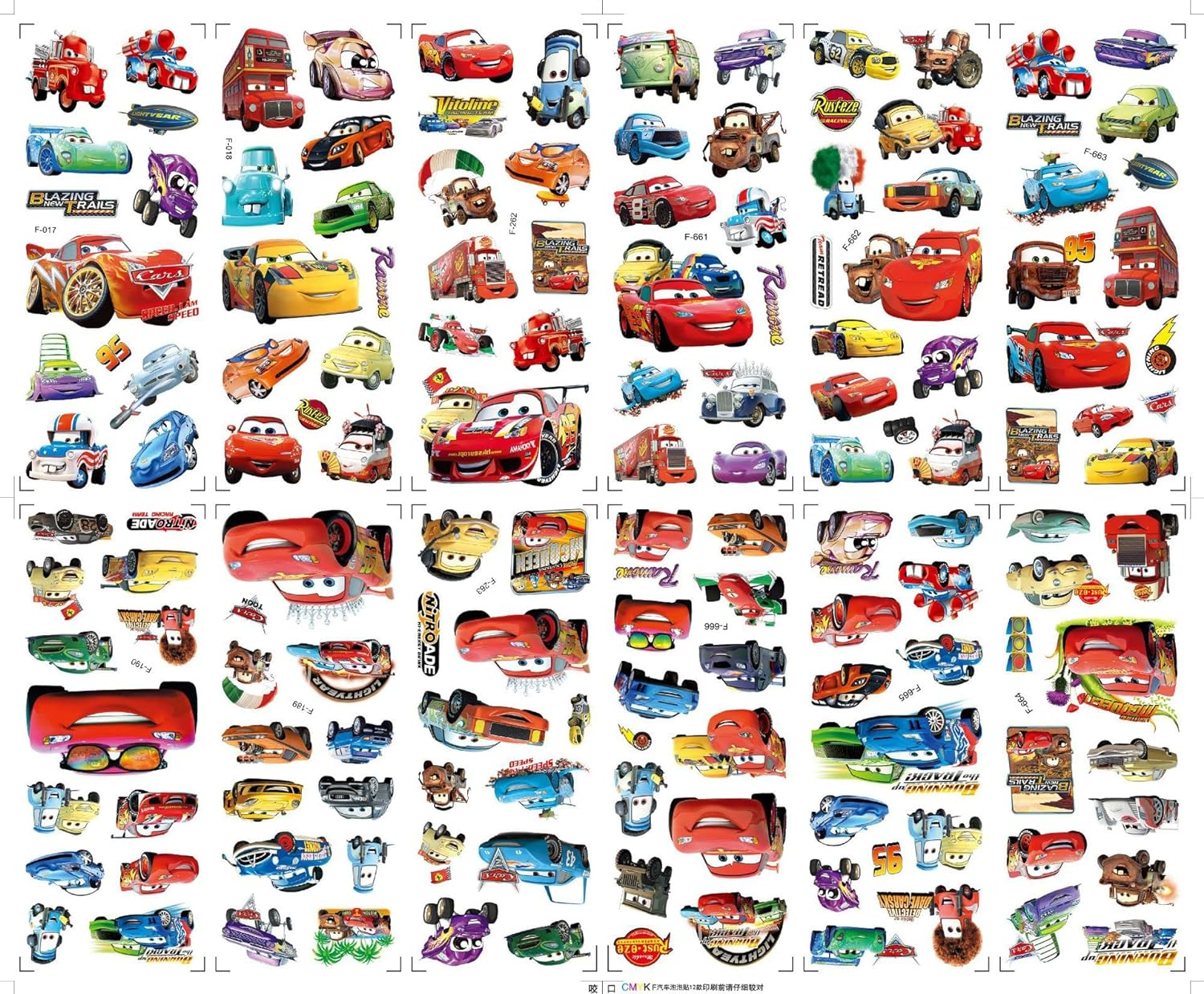 12 Sheets Kids 3D Cars Puffy Stickers Party Bag Fillers Boys Girls Teachers as Reward Craft Scrapbooking