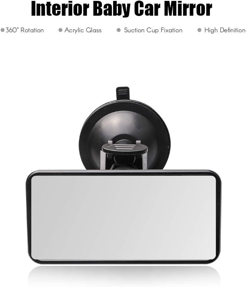 Baby Car Mirror Rear View Mirror Wide View Suction Cup Mirror
