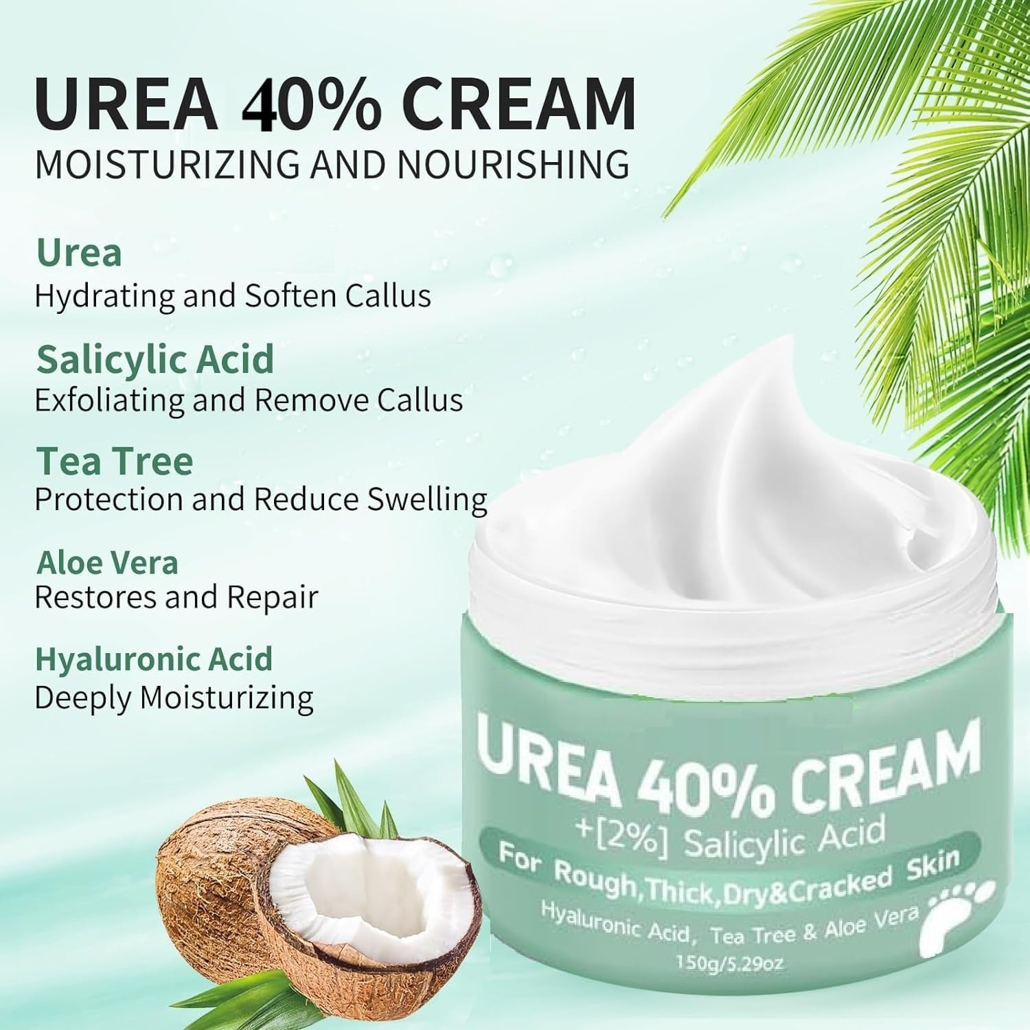 Foot Repair Cream &ndash; Intensive Callus Remover for Dry, Cracked Heels, Hands, Feet, Knees & Elbows | Deep Soften Moisturizer Lotion | Pedicure Exfoliator for Rough, Thick Skin &ndash; 4.6 Oz (130G) image number 4