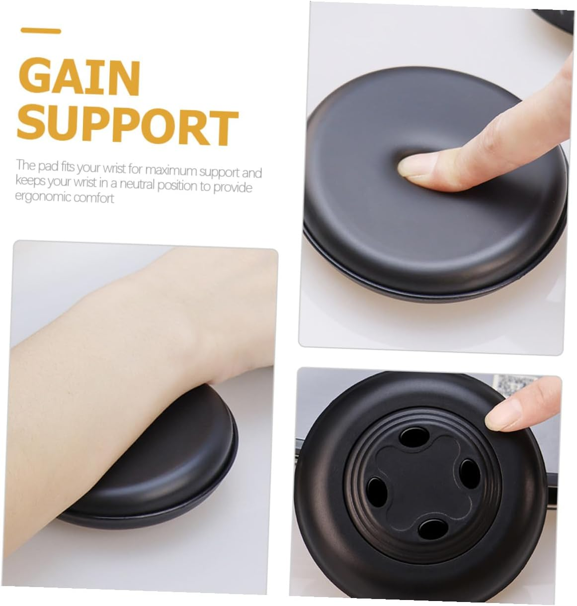 WESIEVYA Ergonomic Keyboard Mouse Wrist Rest Pad Comfortable Support Cushion for Laptop Computer Gaming Office Use Lightweight and Portable Design image number 2