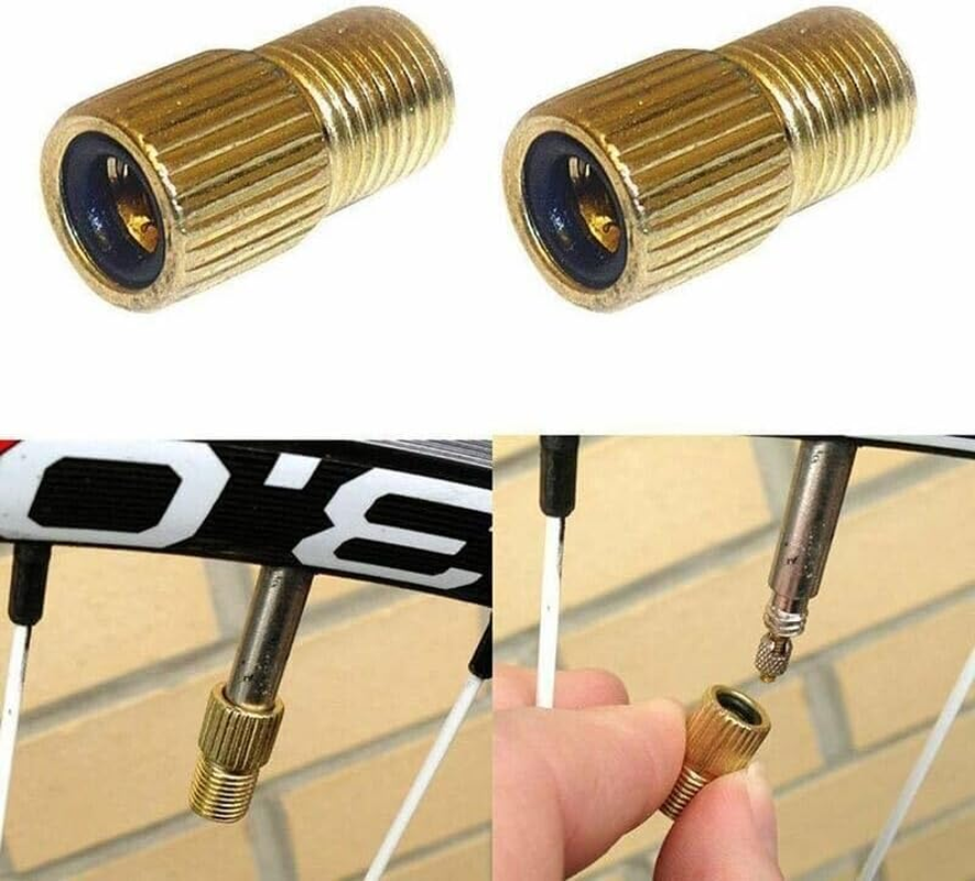 2PCS Bicycle Pump Adapters Converter Presta to Schrader Bike Valve Tyre Connector AU image number 4