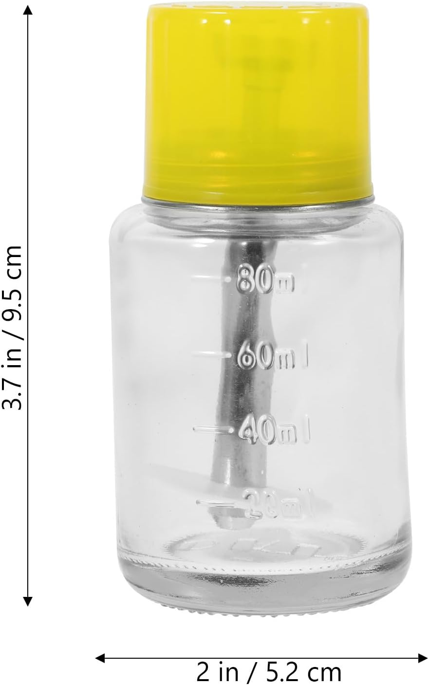 Healeved Slide Glass Bottle Empty Nail Polish Remover Dispenser Liquid Cleaning Dispenser Travel Push One Jar Nail Accessories image number 1