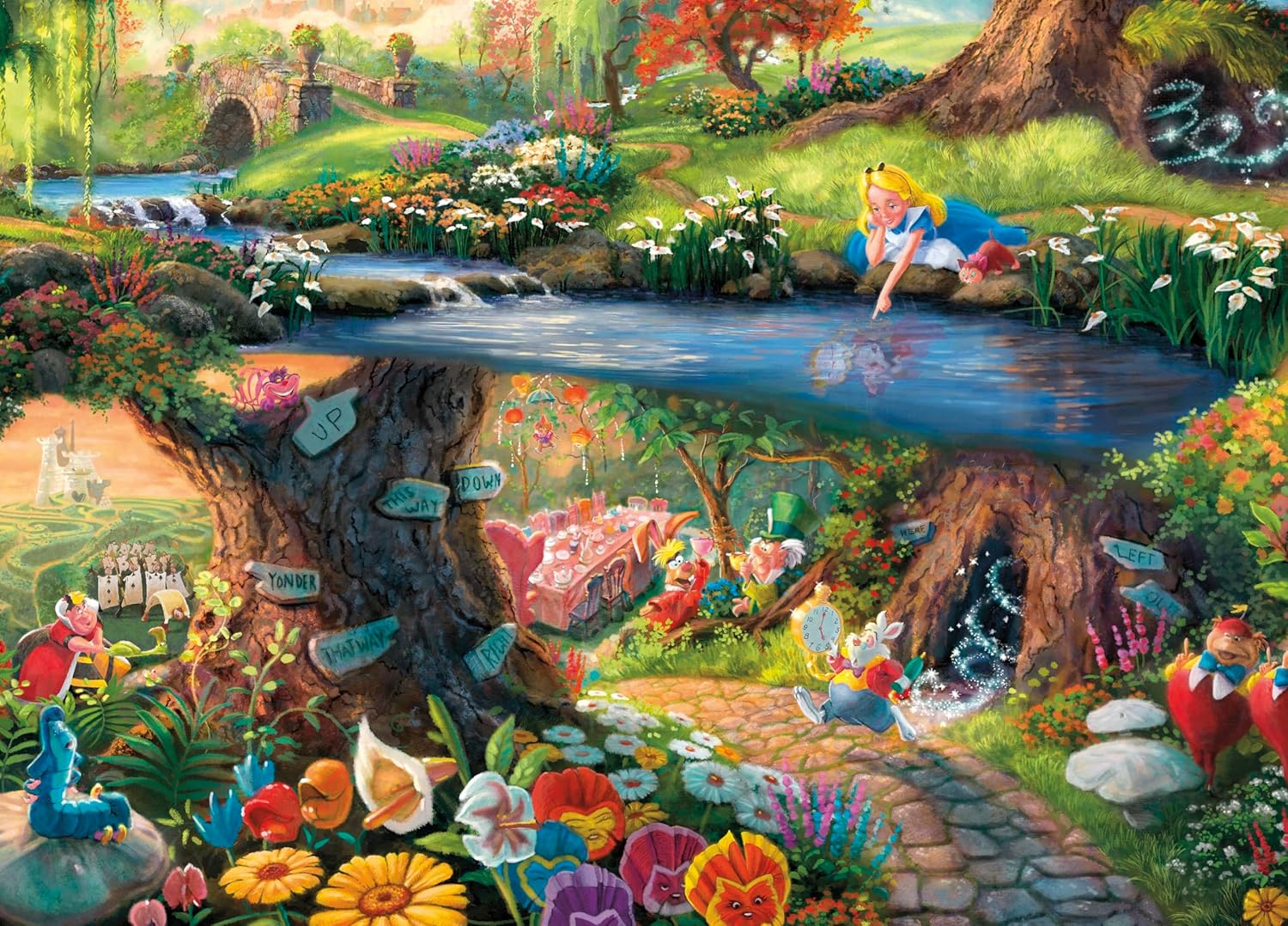 Ceaco - Disney - Thomas Kinkade - Alice in Wonderland - 1000 Piece Jigsaw Puzzle image number 2